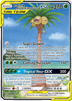 Rowlet & Alolan Exeggutor GX (215/236) [Sun & Moon: Unified Minds]-1