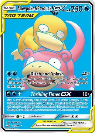 Slowpoke & Psyduck GX (217/236) [Sun & Moon: Unified Minds]-1
