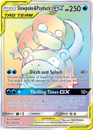 Slowpoke & Psyduck GX (239/236) [Sun & Moon: Unified Minds]-1