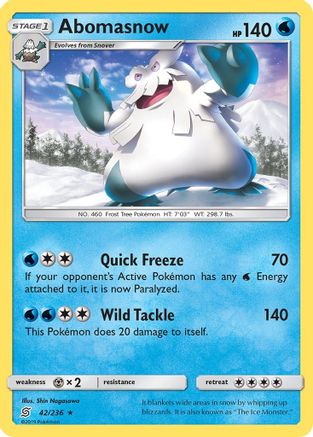 Abomasnow (42/236) [Sun & Moon: Unified Minds]-1