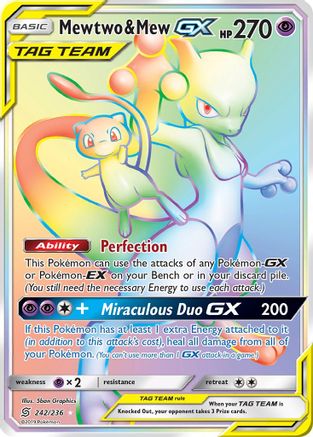 Mewtwo & Mew GX (242/236) [Sun & Moon: Unified Minds]-1