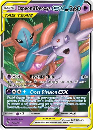 Espeon & Deoxys GX (72/236) [Sun & Moon: Unified Minds]-1