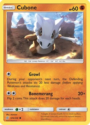 Cubone (105/236) [Sun & Moon: Unified Minds]-1