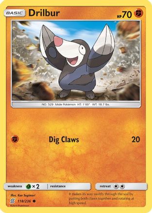 Drilbur (118/236) [Sun & Moon: Unified Minds]-1