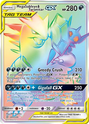 Mega Sableye & Tyranitar GX (245/236) [Sun & Moon: Unified Minds]-1