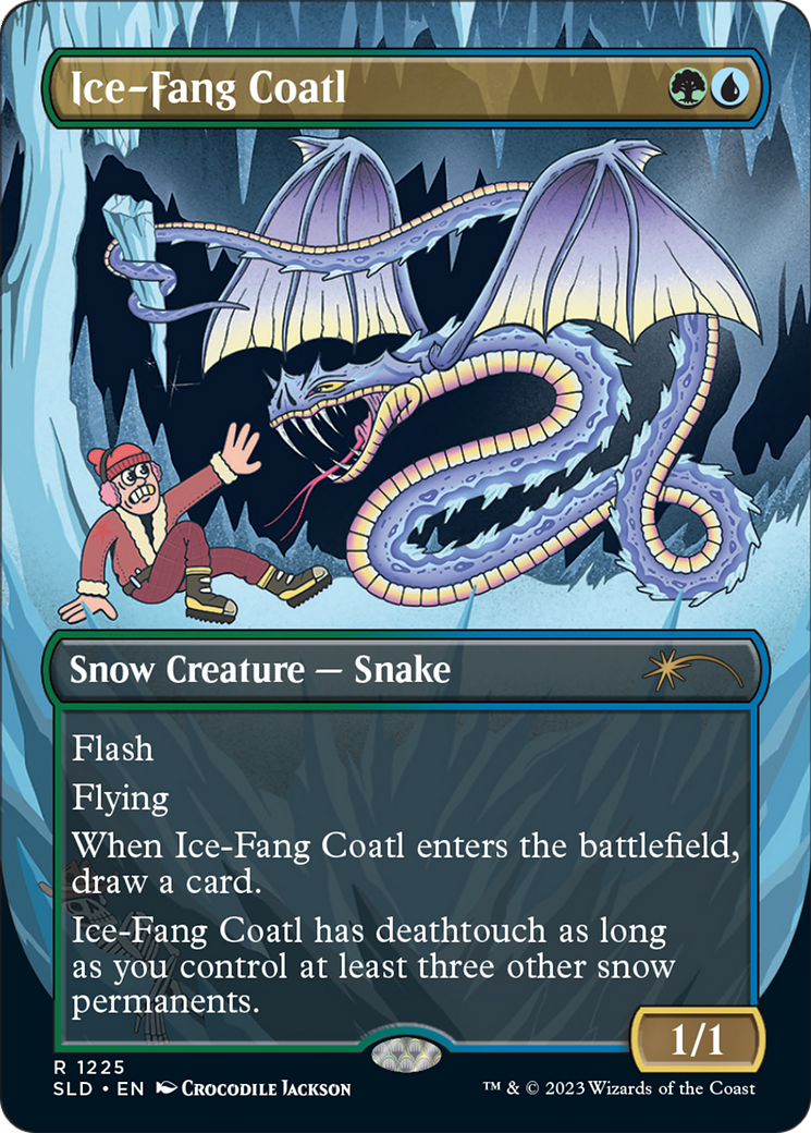 Ice-Fang Coatl (Borderless) [Secret Lair Drop Series]-1