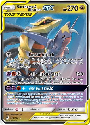Garchomp & Giratina GX (146/236) [Sun & Moon: Unified Minds]-1