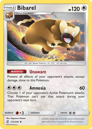 Bibarel (172/236) [Sun & Moon: Unified Minds]-1