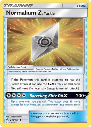 Normalium Z: Tackle (203/236) [Sun & Moon: Unified Minds]-1