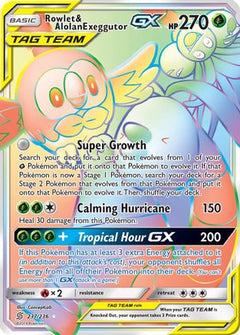 Rowlet & Alolan Exeggutor GX (237/236) [Sun & Moon: Unified Minds]-1