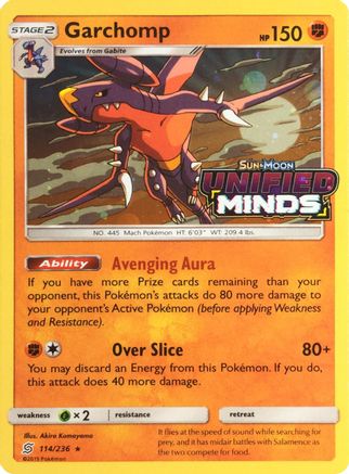 Garchomp (114/236) (Cosmos Holo) [Sun & Moon: Unified Minds]-1
