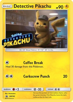 Detective Pikachu (SM190) (Stamped) [Sun & Moon: Black Star Promos]-1