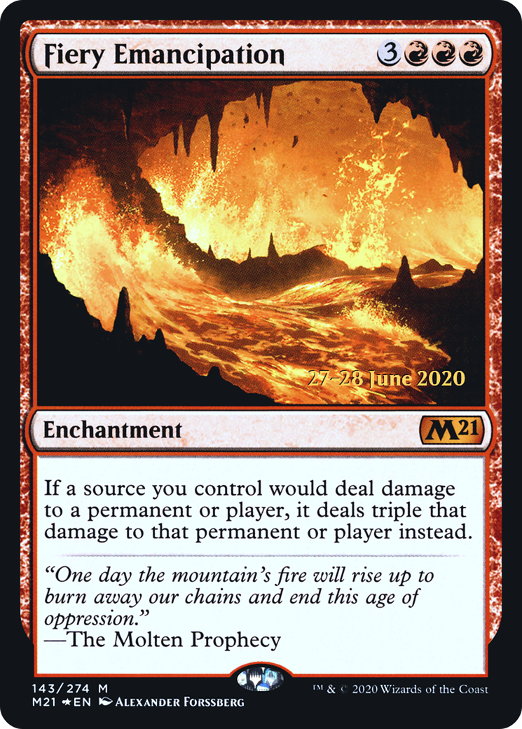 Fiery Emancipation [Core Set 2021 Prerelease Promos]-1