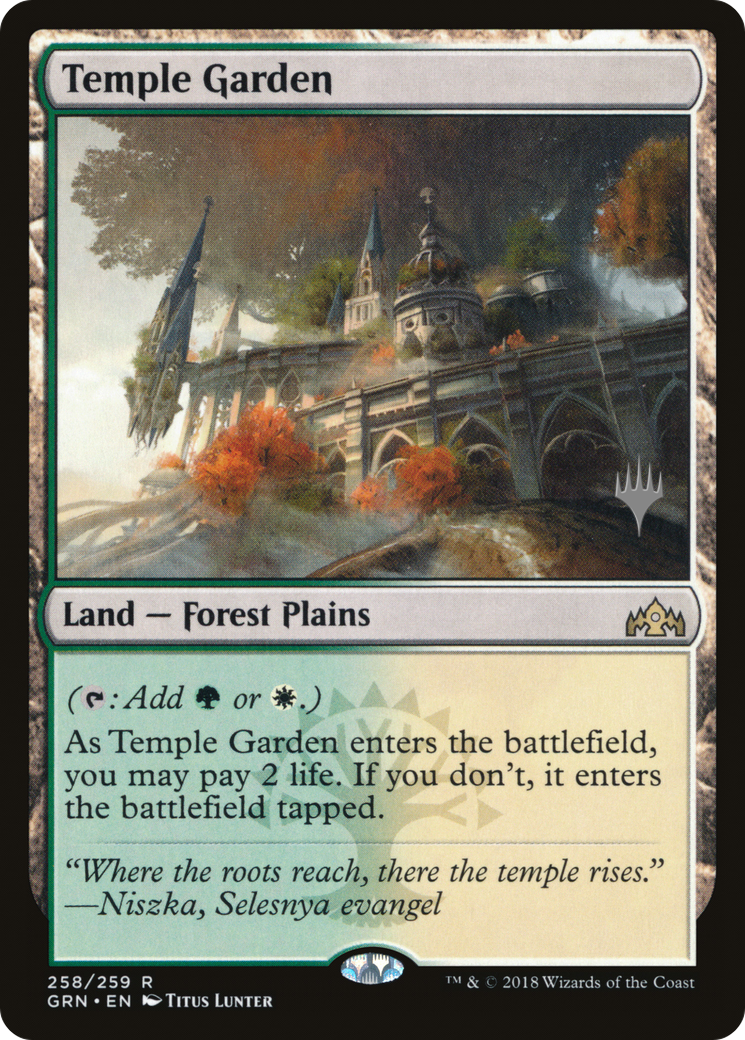 Temple Garden (Promo Pack) [Guilds of Ravnica Promos]-1