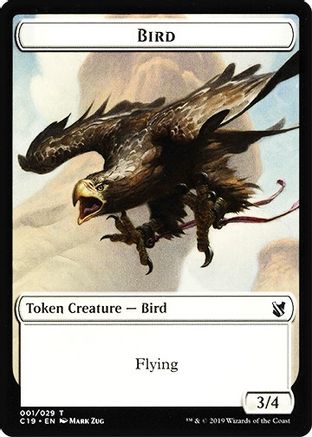 Bird (001) // Sculpture Double-Sided Token (C19-1 // 24) - Commander 2019-1