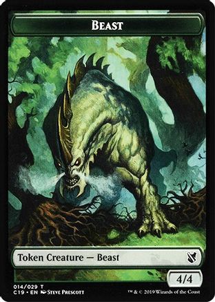 Beast (014) // Wurm Double-Sided Token (C19-14 // 21) - Commander 2019-1