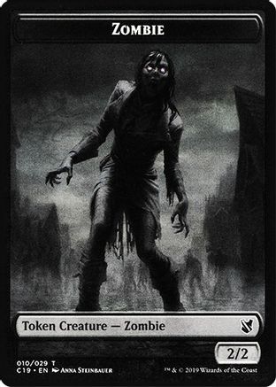 Zombie (010) // Zombie (011) Double-Sided Token (C19-10 // 11) - Commander 2019-1