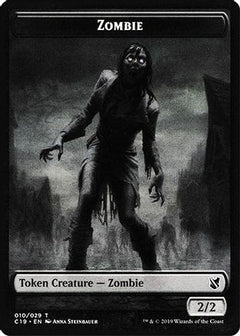 Zombie (010) // Zombie (011) Double-Sided Token (C19-10 // 11) - Commander 2019-1