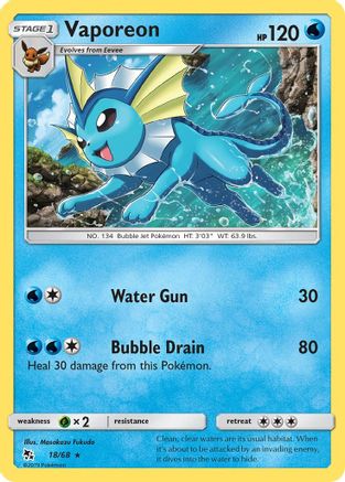 Vaporeon (18/68) [Sun & Moon: Hidden Fates]-1