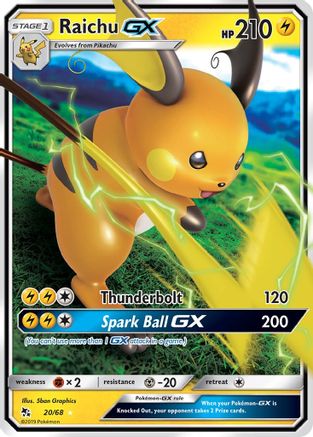 Raichu GX (20/68) [Sun & Moon: Hidden Fates]-1
