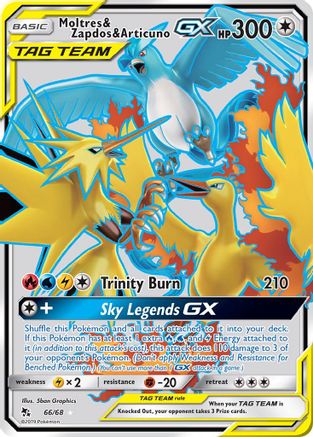 Moltres & Zapdos & Articuno GX (66/68) [Sun & Moon: Hidden Fates]-1