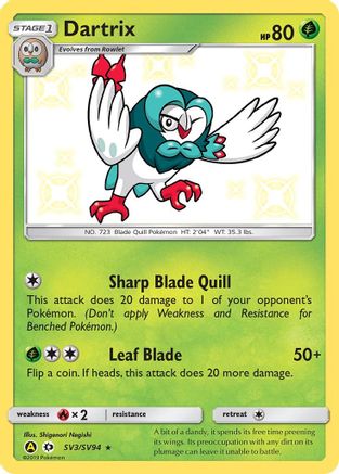 Dartrix (SV3/SV94) [Sun & Moon: Hidden Fates - Shiny Vault]-1