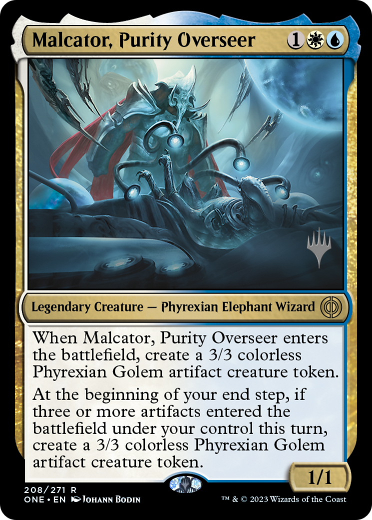 Malcator, Purity Overseer (Promo Pack) [Phyrexia: All Will Be One Promos]-1