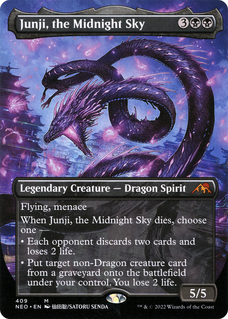 Junji, the Midnight Sky (Borderless Alternate Art) [Kamigawa: Neon Dynasty]-1