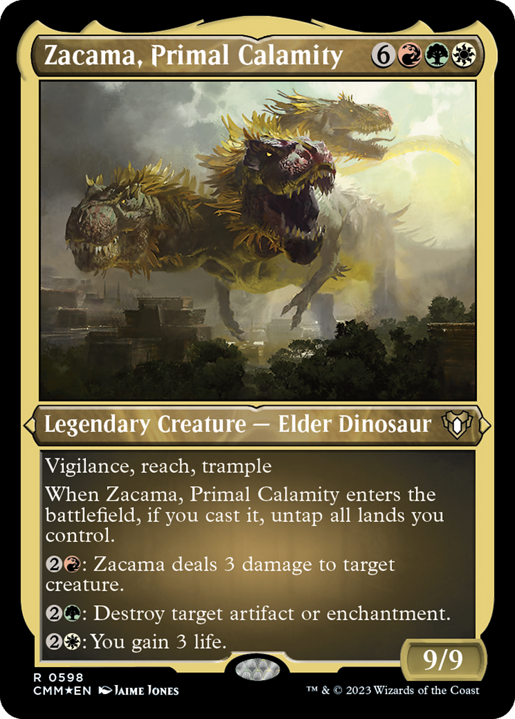 Zacama, Primal Calamity (Foil Etched) [Commander Masters]-1