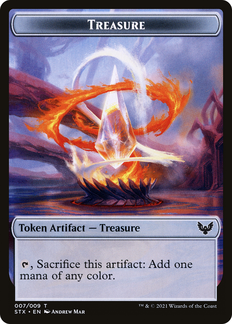 Treasure Token (STX-007) - Strixhaven: School of Mages Tokens Foil-1