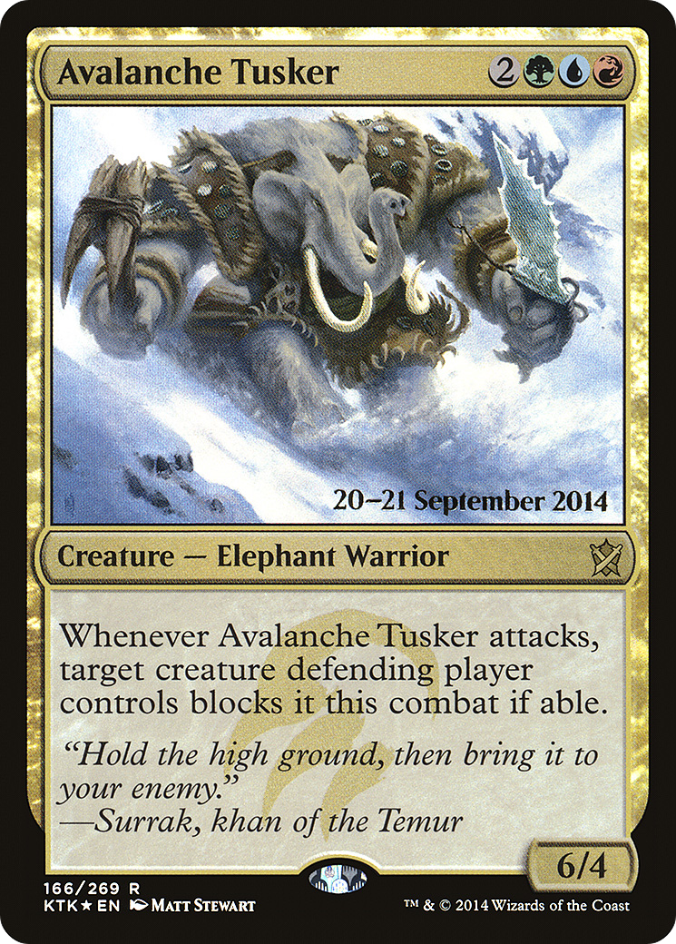 Avalanche Tusker [Khans of Tarkir Prerelease Promos]-1