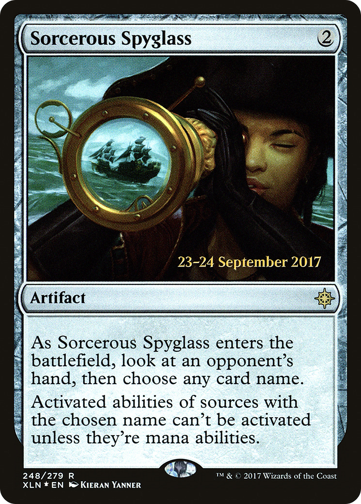 Sorcerous Spyglass [Ixalan Prerelease Promos]-1