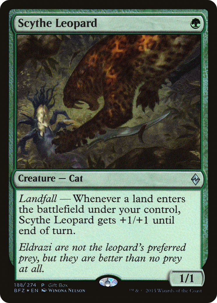 Scythe Leopard (Gift Box) [Battle for Zendikar Promos]-1
