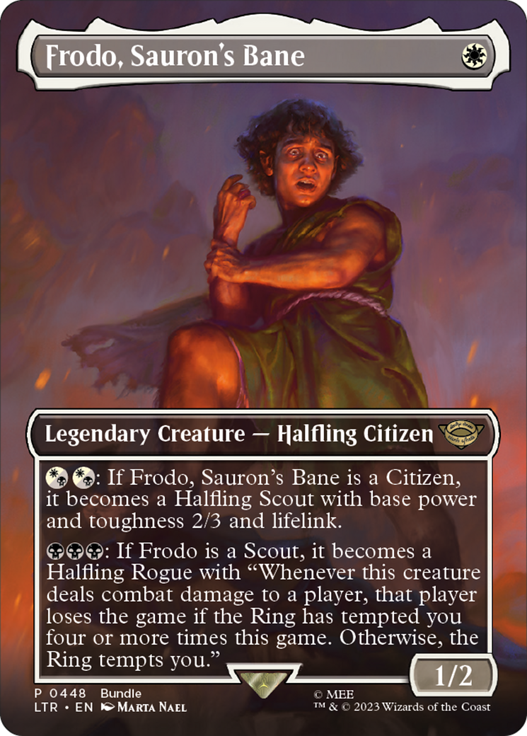 Frodo, Sauron's Bane (Borderless Alternate Art) [The Lord of the Rings: Tales of Middle-Earth]-1