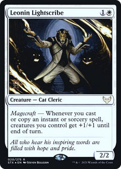 Leonin Lightscribe [Strixhaven: School of Mages Prerelease Promos]-1