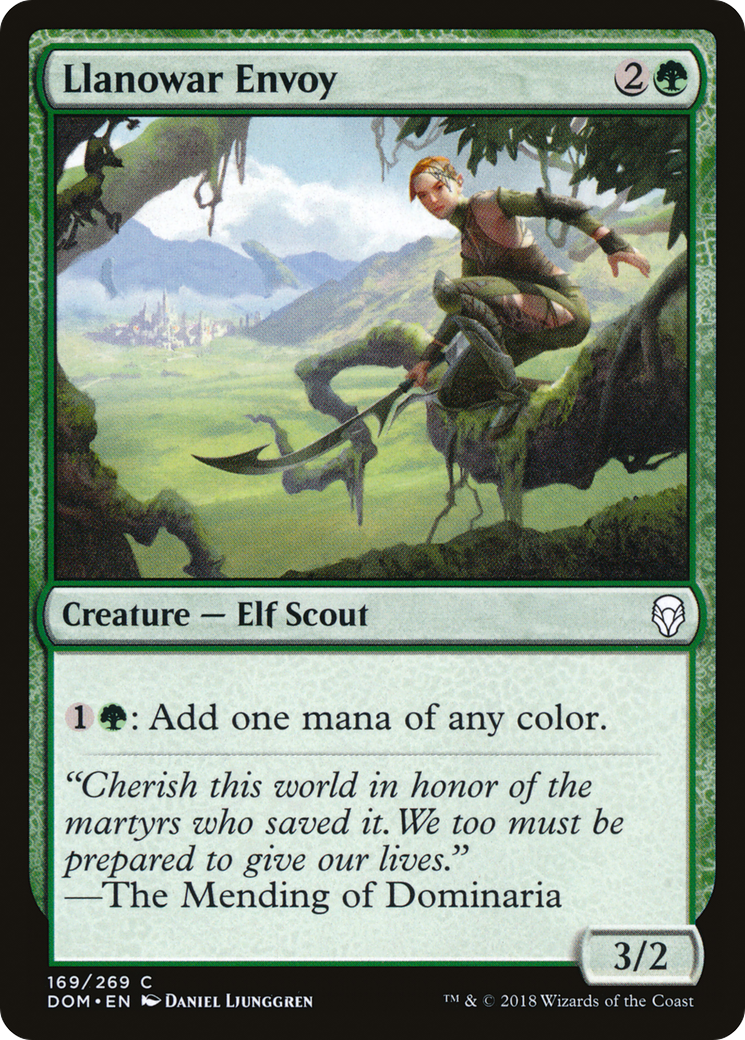 Llanowar Envoy [Dominaria]-1