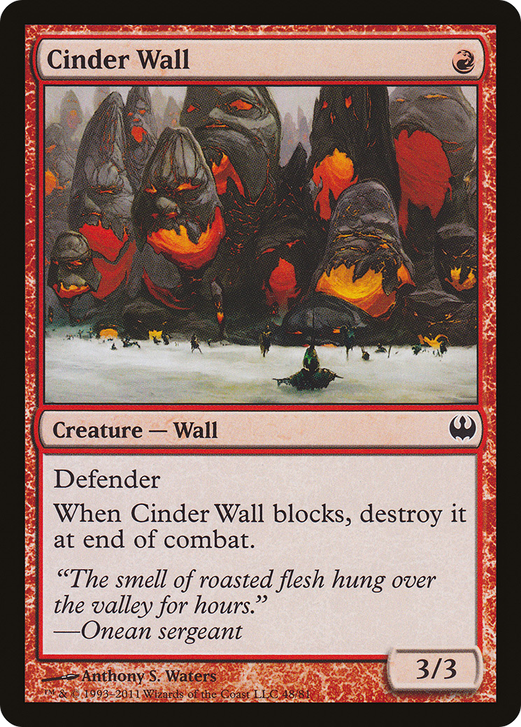 Cinder Wall [Duel Decks: Knights vs. Dragons]-1