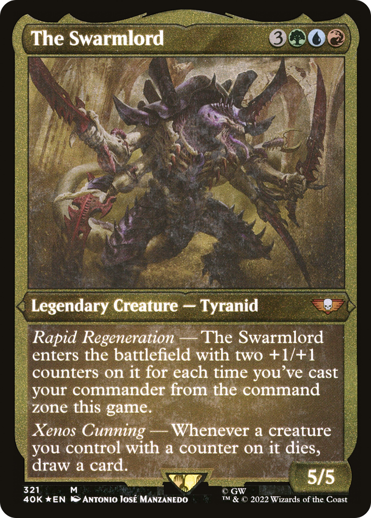 The Swarmlord (40K-321) - Warhammer 40,000 Commander Etched Foil-1