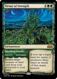 Virtue of Strength // Garenbrig Growth (Showcase) [Wilds of Eldraine]-1