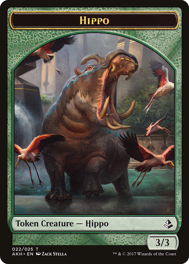 Hippo Token (AKH-022) - Amonkhet Tokens Foil-1