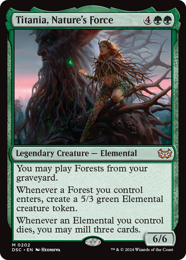 Titania, Nature's Force [Duskmourn: House of Horror Commander]-1