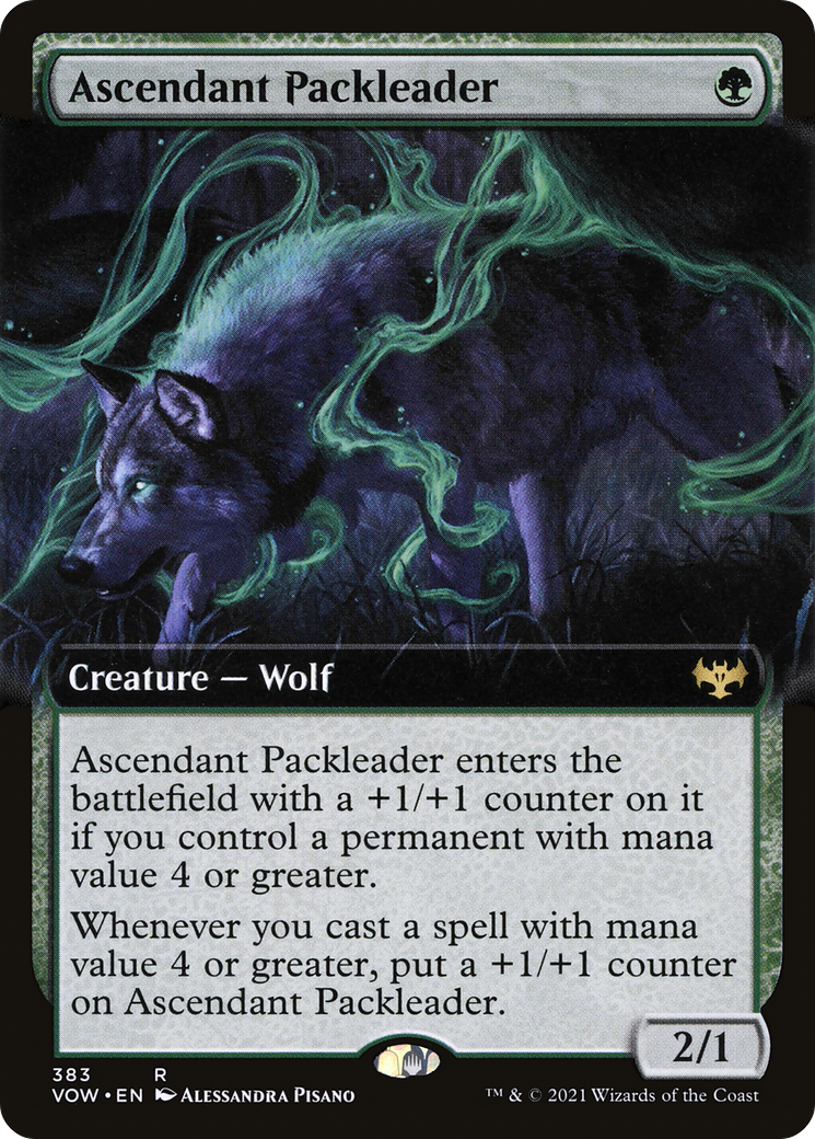 Ascendant Packleader (Extended Art) [Innistrad: Crimson Vow]-1