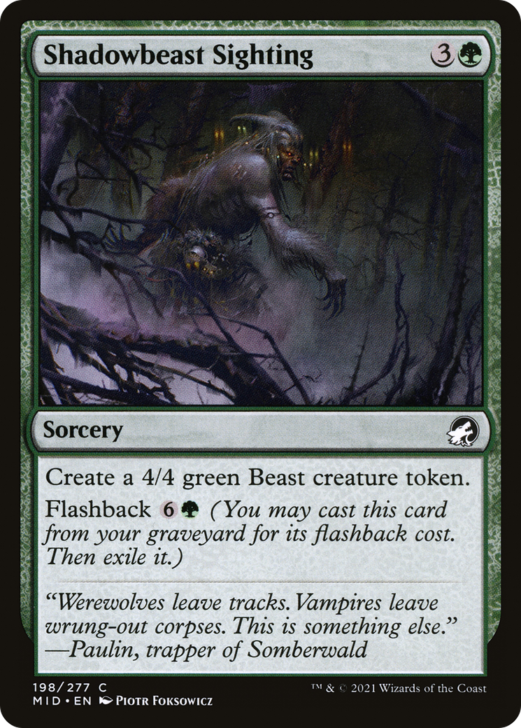 Shadowbeast Sighting [Innistrad: Midnight Hunt]-1