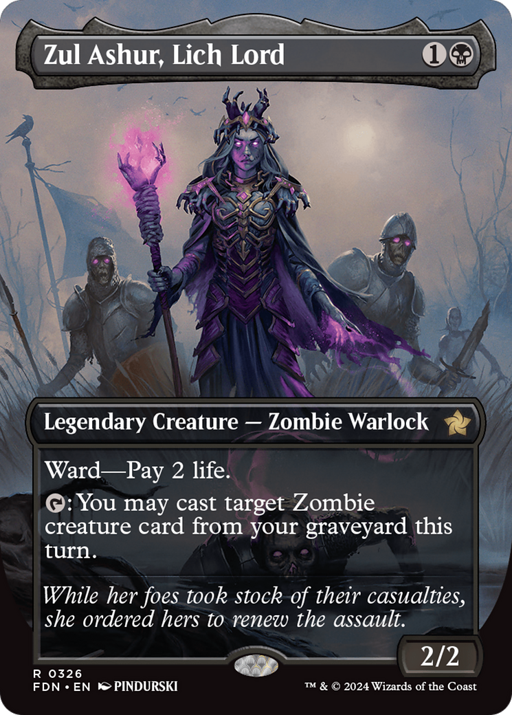 Zul Ashur, Lich Lord (Borderless) (FDN-326) - Foundations (Borderless)-1