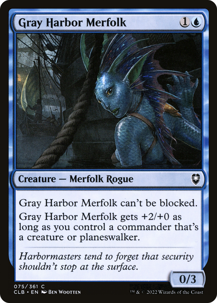 Gray Harbor Merfolk [Commander Legends: Battle for Baldur's Gate]-1