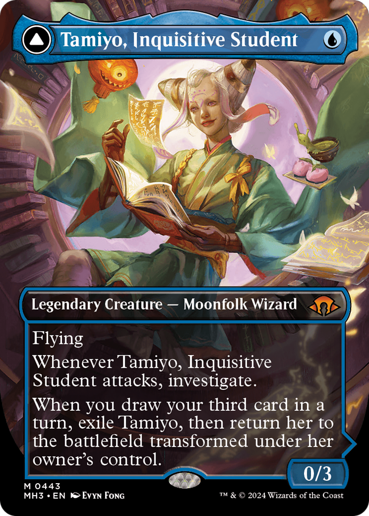 Tamiyo, Inquisitive Student // Tamiyo, Seasoned Scholar (Borderless) [Modern Horizons 3]-3