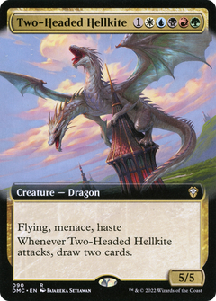 Two-Headed Hellkite (Extended Art) (DMC-090) - Dominaria United Commander: (Extended Art)-1