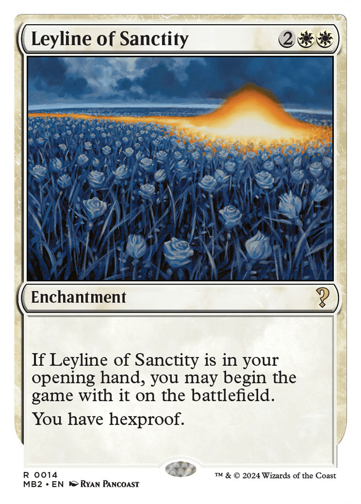 Leyline of Sanctity (White Border) [Mystery Booster 2]-1