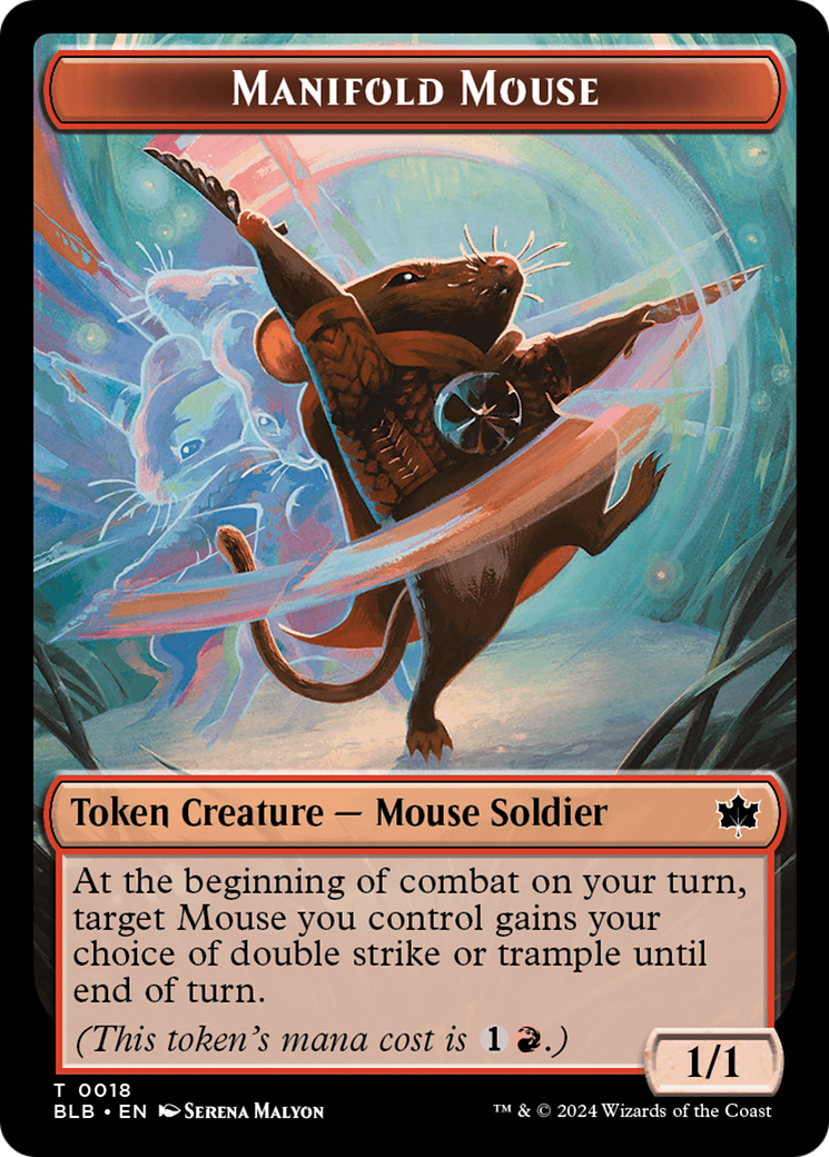 Sword // Manifold Mouse Double-Sided Token [Bloomburrow Tokens]-2