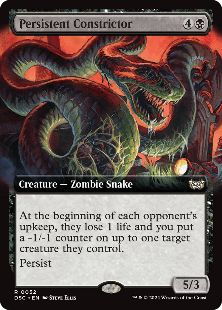 Persistent Constrictor (Extended Art) [Duskmourn: House of Horror Commander]-1